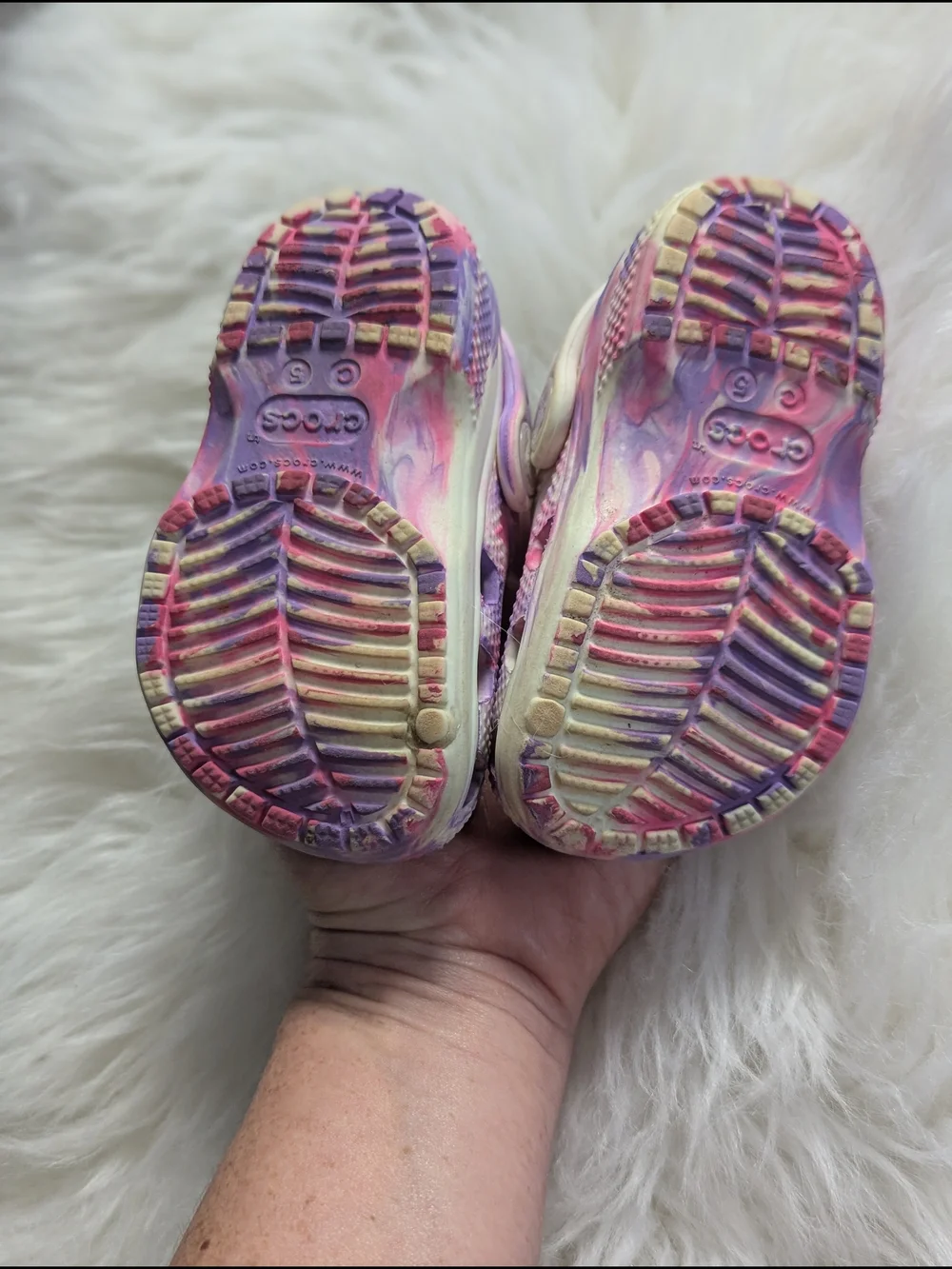 Crocs Kids' Tie-Dye Clog - Pink & Purple